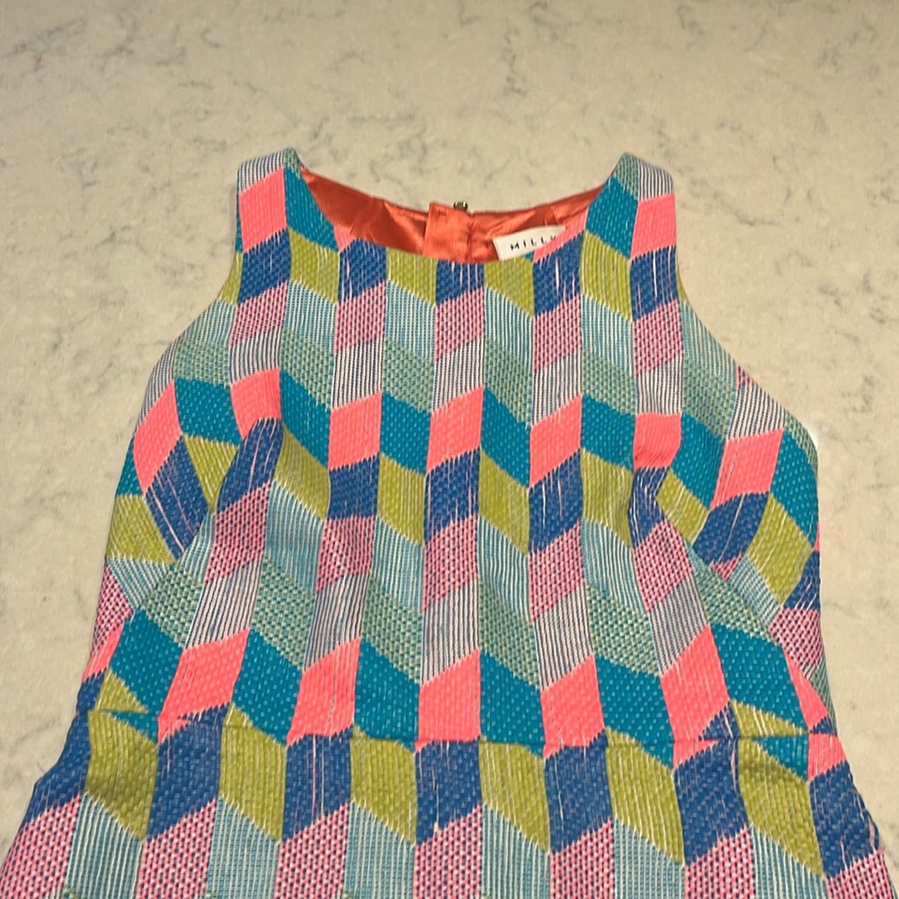 Milly tweed neon mini dress size 0/2